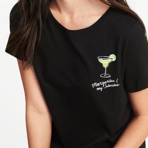 Old Navy Black Graphic Tee Shirt